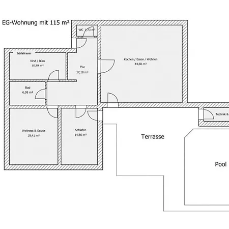 Ruhepo Appartement Großmehring